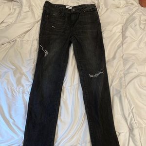 Girls black girlfriend jeans